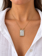 Load image into Gallery viewer, Amparo | 18K Gold-Plated Guadalupe Necklace — worn on a model